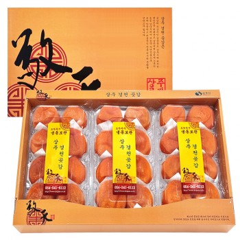 상주경천곶감 대봉왕반건시 <br>명품 3팩 90g 24개
